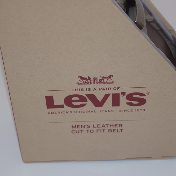 Levi's Men's Grain Leather Cut-to-Fit Belt Brown - Picture 4 of 5